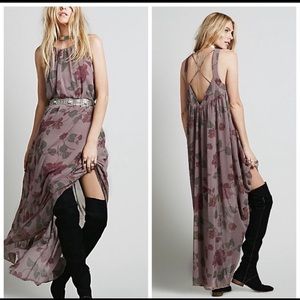 Free People Float on a Sunbeam Floral Maxi